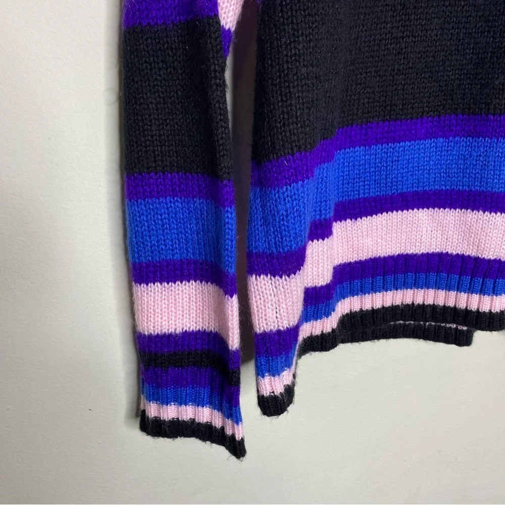 Lovers + Friends Revolve Pink Blue Striped V-Neck Sweater Women's Size Medium - Picture 7 of 10